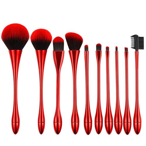 Ensemble De Pinceaux De Maquillage, 10 Pièces, Pour Fond De Teint, Ombre À Paupières, Peigne À Sourcils, Outils Cosmétiques, Nouveau 