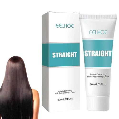 Crème De Soin Pour Lisser Les Cheveux Bouclés, 60ml, Protéine, Correcteur, Nourrissant 