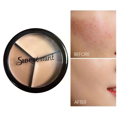 Correcteur Tricolore Pour Couvrir Les Taches D'acné, Noir, Pour Réparation De Maquillage En Déchirures, Fond De Teint À Rainure H0s0 