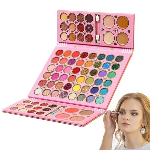 Palette De Maquillage Pour Les Yeux, Très Pigmenté, 80 Teintes, Mat Et Scintillant, Cosmétiques 