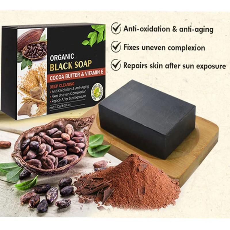 Savon En Barre Noir Riche En Vitamine E, Nettoyage En Profon... - 3