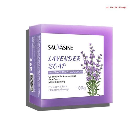 Savon En Barre De Lavande Au Beurre De Karité, Exfoliant Pour Le Visage Et Le Corps, Nettoyage En Profondeur, Livraison Directe 