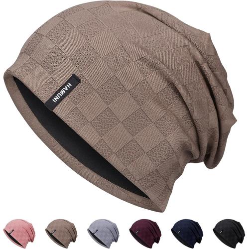 Bonnet Souple Pour Homme Et Femme-En Tricot Jacquard Fin Et Léger-Bonnet Souple-Unisexe-Hip-Hop Classique-Pour L'hiver Et L'été