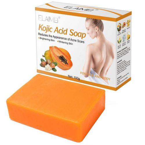 Kojic Regina-Savons De Bain Faits À La Main À L'extrait De Papaye Doux, Éclaircissant La Peau, Dissolvant De Taches Sombres, Blanchissant, Hydratant Pour Le Corps, 100g 