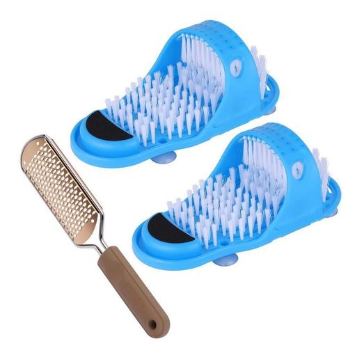 Kit De Coupe Polie Pour Les Pieds, Élimination De La Peau Morte, Gommage Des Pieds, Massage Des Jambes, Outil De Pédicure, Soins De Santé Des Pieds, Pantoufles À Brosse Douce 
