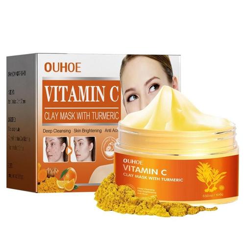 Boue Hydratante Pour Le Visage, 3.53 Oz/100g, Pâte À Tourbillonner, Nettoyant, Avec De La Vitamine C, Pour Éclaircir Et Affiner Les Pores 