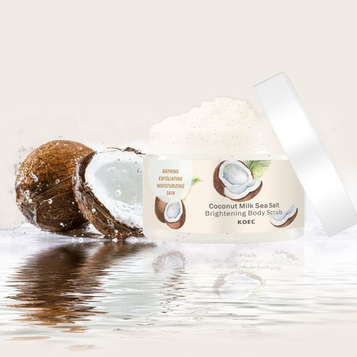 Crème Blanchissante, 230g, Huile Essentielle De Noix De Coco, Gommage Du Visage, Points Noirs Exfoliants, Sel De Mer Naturel Pour Le Corps, Soins Du Visage 
