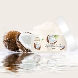 Crème Blanchissante, 230g, Huile Essentielle De Noix De Coco, Gommage Du Visage, Points Noirs Exfoliants, Sel De Mer Naturel Pour Le Corps, Soins Du Visage 
