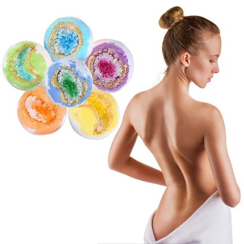 Ensemble De Boules De Bain, 100g X 6 Pièces, Couleur Mixte, Huile Essentielle, Boule De Sel Flottante, Bombe De Bain, Parfum Relaxant 