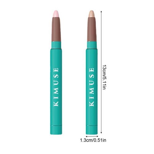 Crayon À Paupières Mat Et Scintillant, 2 Pièces, Bâton D'ombre À Paupières Imperméable, Surligneur Crème, Crayon Beauté Féminine 