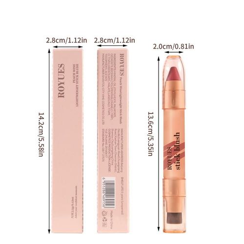 Fard À Joues Double Tête 2 En 1, Bâton De Surligneur, Bronzant, Crème D'ombre De Contour, Joues, Maquillage De Visage, Blush Rose 