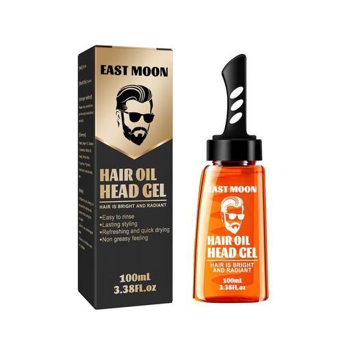 Gel Coiffant Pour Hommes, 2 En 1, Avec Peigne, Tenue Longue Durée, Cire Hydratante, Pommade, Pour Salon De Coiffure 