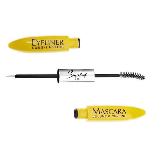 Eyeliner Pour Cils En Fiber De Soie, Mascara Imperméable À Double Tête, Allonge Et Allonge Les Cils Noirs 