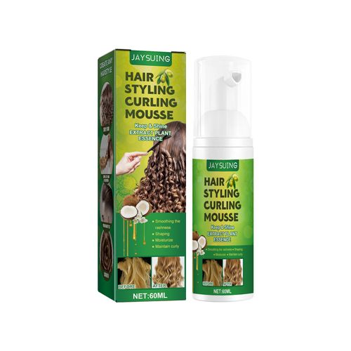 Mousse Coiffante Pour Cheveux Bouclés Moelleux, Anti-Frisottis, Élastine, Soins Hydratants, Style De Cheveux En Saillie, 60ml 