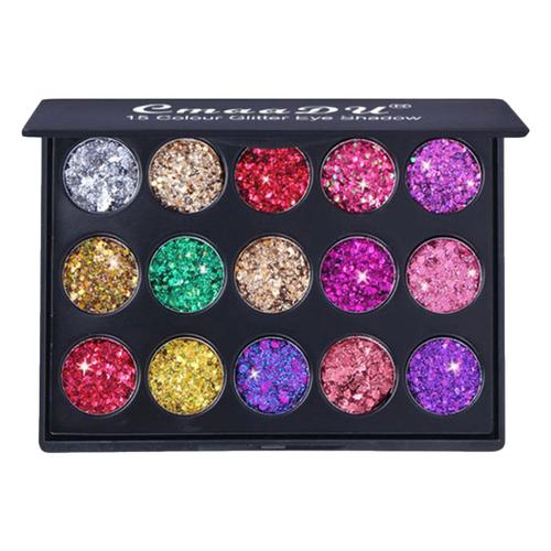 Palette De 15 Fards À Paupières, 15 Couleurs, Paillettes, Poudre, Maquillage Longue Durée, Étanche 