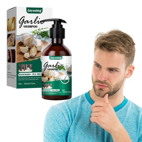 Shampooing À L'ail Pour Cheveux Abîmés, Soin Pour Cheveux Naturels, Pour La Réparation Et L'hydratation Des Cheveux Décolorés 