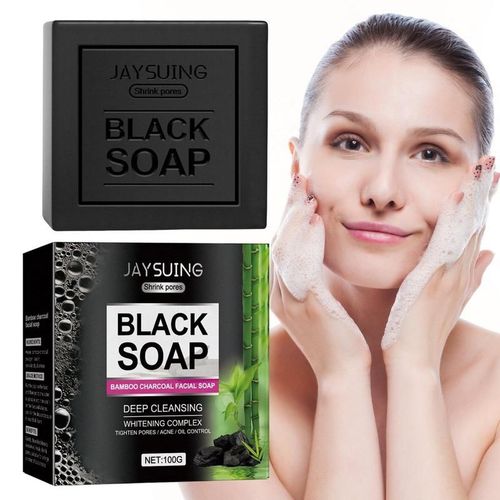 Savon Au Charbon De Bois Noir Nettoyant À Pénétration De Pores, Meilleur Nettoyant Pour Le Visage Infusé Avec Du Charbon De Bambou Aide À Réduire La Peau Grasse Pour Hommes Et Femmes 
