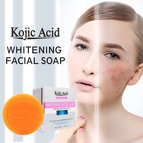 Savon Blanchissant Pour Le Visage, Pénètre Le Bas Du Muscle Pour Éliminer La Mélanine, Pour Régénérer Le Teint De La Peau, 100g 