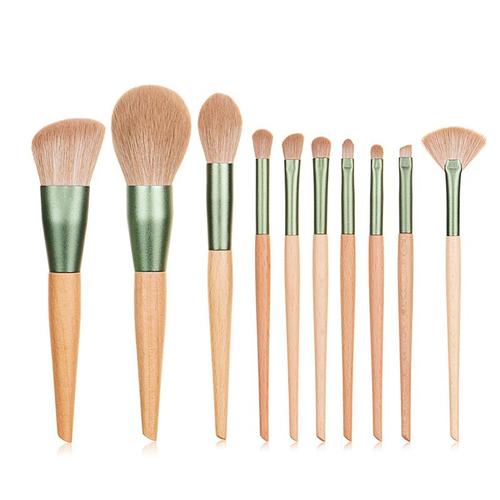 Lot De 10 Pinceaux De Maquillage, Outils De Beauté, Ombre À Paupières, Brosse À Sourcils, Fond De Teint, Contour 