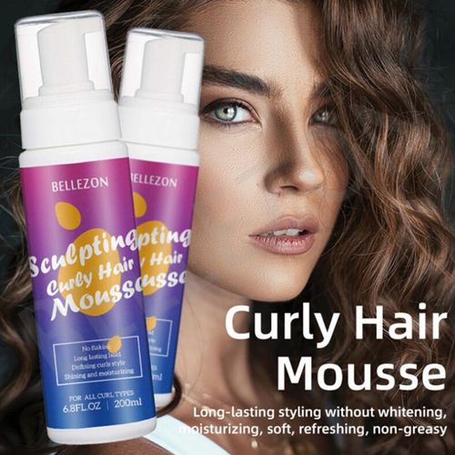 Mousse Fixative Anti-Bouclage Pour Cheveux, Soin Des Cheveux, Forte Définition Des Cheveux Bouclés, 200ml 