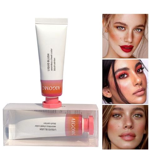 Blush Liquide Pour Contour Du Visage, Gel Cosmétique, Rouge Crémeux, Longue Durée, Fard À Joues Naturel, Maquillage Pêche, 6 Couleurs 