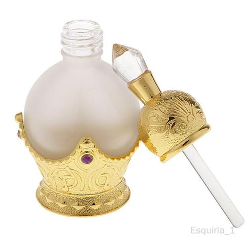 Flacon Vaporisateur De Parfum Vide En Verre Vintage De 15 Ml Rechargeable - Or