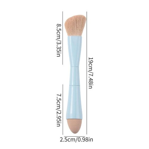 Brosse De Maquillage À Double Extrémité Rétractable Tout-En-1, Ensemble D'éponges Cosmétiques Pour Les Yeux, Les Lèvres Et Le Visage, Pour Dissimuler Le Blush, Pour Voyage D'affaires 