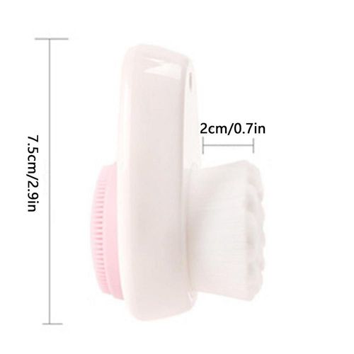 Nettoyeur De Visage Antidérapant, Masseur Facial Doux 2 En 1, Nettoyeur Facial En Silicone Avec Couvercle Pour Un Gommage En Profondeur 