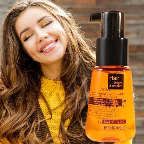 Huile Capillaire Marocaine Anti-Frisottis, Produit De Soins Pour Cheveux Secs Et Hydratants, Huile Essentielle Réparatrice Des Cheveux Abîmés, Contre La Perte De Cheveux 