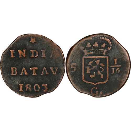 Pays-Bas - Indes Orientale - République Batave - 1803 - 1 Duit - 23-091