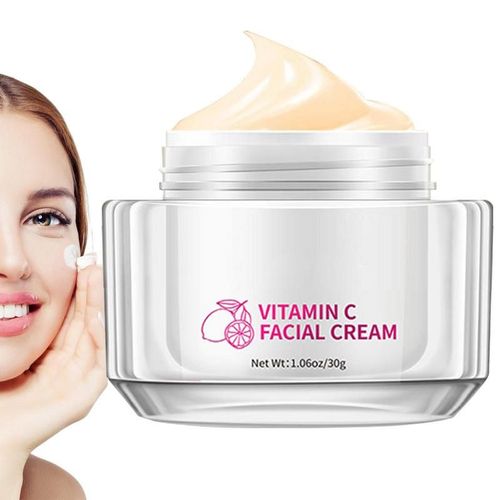 Crème Éclaircissante Pour La Peau, Nettoyant Doux Pour Le Visage À La Vitamine C Pour Femmes, Crème Hydratante Au Collagène, Blanchissante Et 