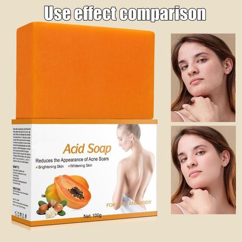 Savon Acide À Base De Plantes, Barre Blanchissante Pour La Peau, Fait À La Main, Pigmentation Éclaircissante, Gommage, Taches Foncées, Rajeunissant 