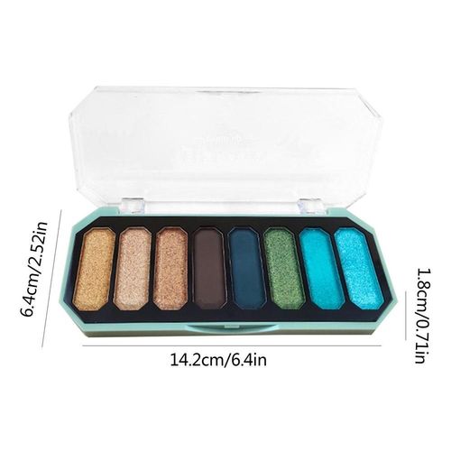Palette De Fard À Paupières 8 Couleurs, Surligneur De Beauté Émaillé, Poudre De Pigment De Maquillage Mate, Couleur Chair Or Mat Durable 