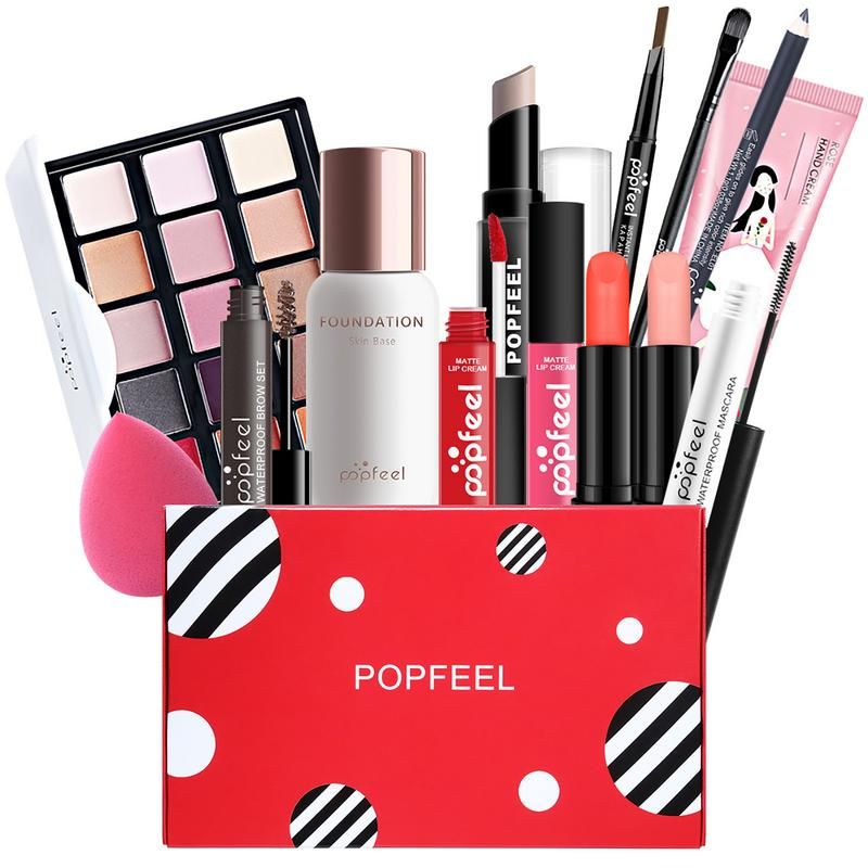 Ensemble De Maquillage Tout-En-Un, Fard À Barrage, Ligloss, Rouge À Lèvres, Pinceaux, Eye-Blogueur, Correcteur, Kit D'ombre À Barrage, Crème Pour Les Mains, Crayon Pour Les Yeux 