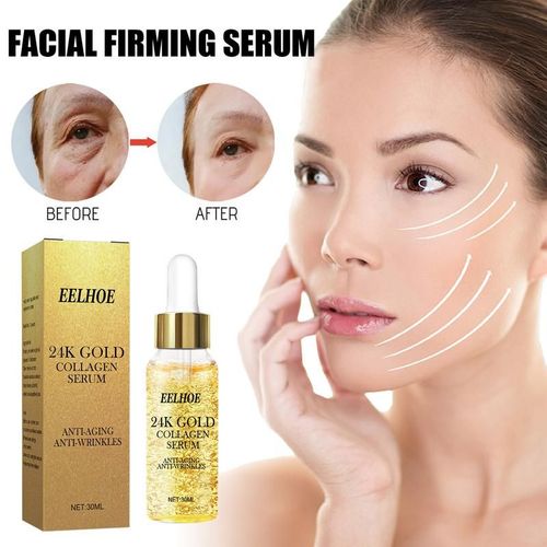 Sérum Hydratant Anti-Âge Et Anti-Rides, 24k, Pour Le Visage, Dissolvant De Rides Instantané, Hydrate Et Nourrit Votre Visage, Convient À Toutes Les Peaux 