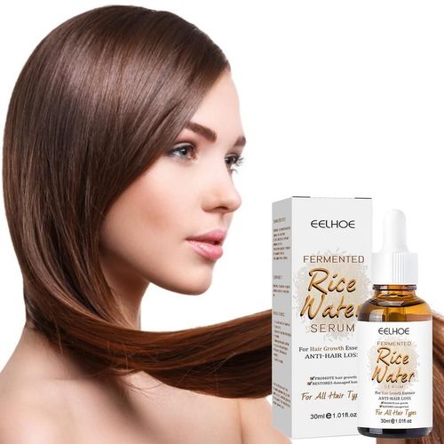 Produits De Croissance Capillaire À L'eau De Riz, Huile Essentielle De Croissance Capillaire, Sérum De Soins Pour Prévenir La Perte De Cheveux, Cuir Chevelu 30ml 