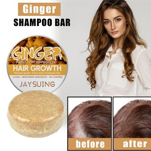 Savon Au Gingembre Naturel Traité À Froid, 60g, Anti-Perte De Cheveux, Nourrissant, Réparation Du Cuir Chevelu, Soins Pour Cheveux Secs Endommagés 