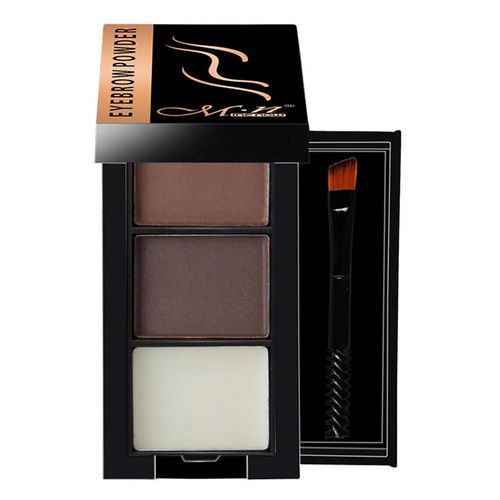 Poudre Eyeblogug En Poudre Avec Pinceau, Ensemble De Palette De Maquillage Pour Novices Et Professionnels, Longue Durée, 3 Documents 