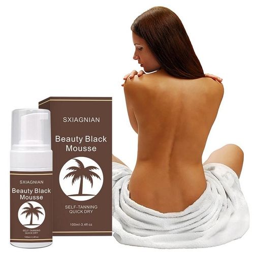Mousse Bronzante Autobronzante Pour Le Corps, Crème Bronzante Pour Le Visage, Fond De Teint Nourrissant, Fond De Teint Autobloquant, Maquillage Autobloquant, 100ml 