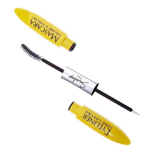 Pinceaux De Maquillage Professionnels 2 En 1, Double Tête, Peigne À Cils, Beauté, Eyeliner 