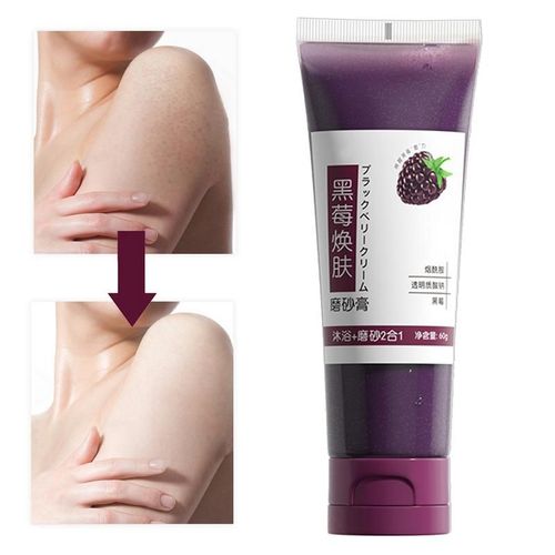 Gislande Pour Le Corps 2 En 1, Gislande De Bain Aux Mûres, Visiblement Plus Lisse, Hydratant, Naturel, Sans Cruauté, Soins De La Peau, Non Gras 