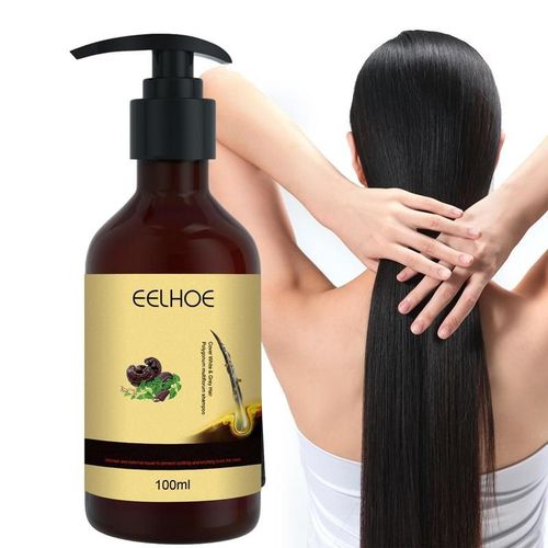 Shampoing Contre La Perte De Cheveux, Nourrissant, Produit De Soin Pour La Réparation Des Cheveux Secs, Rend Les Cheveux Noirs Lisses 