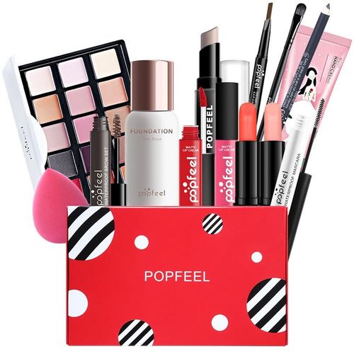 Ensemble De Jouets De Maquillage 14 En 1 Pour Femmes Et Filles, Kit De Cosmétiques, Rouge À Lèvres, Correcteur De Gloss, Pratique Amusante 