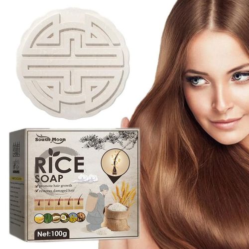 Barre De Shampoing À L'eau De Riz Solide, Pour La Croissance Des Cheveux, Hydratant, Anti-Poussière, Savon Pour Cheveux, Eau De Riz, Shampoing Et Après-Shampoing 
