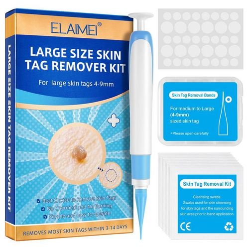Kit De Dissolvant D'étiquettes De Peau Indolore Efficace Dissolvant De Verrues Stylo Dissolvant Pour Les Grandes Et Petites Tags4mm-9mm De Peau Enlever Les Taupes Et La Peau 