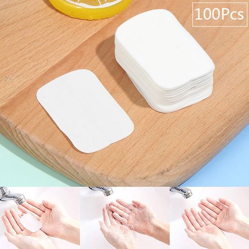 Savons En Papier Portable Pour Le Lavage Des Mains, Pétale De Papier Regina, Tranche Parfumée, Bain, Voyage, Mousse Parfumée, 100 Pièces 
