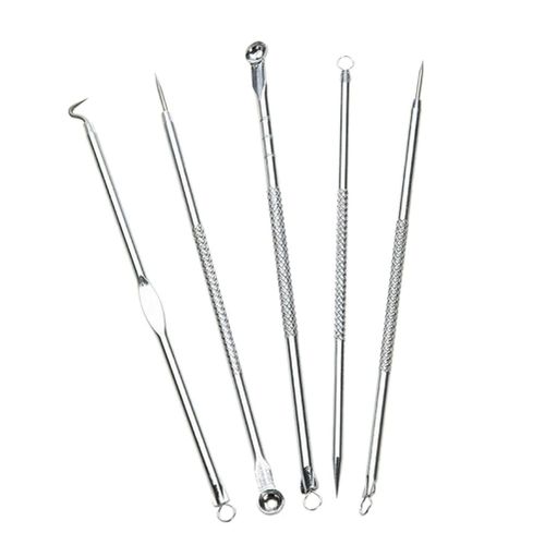Extracteur D'acné Comédons, 5 Pièces, Dissolvant De Boutons, Imperfections, Ensemble D'outils Pour Soins De La Peau Du Visage, Manucure Nail Art, Décoration, Livraison Directe 