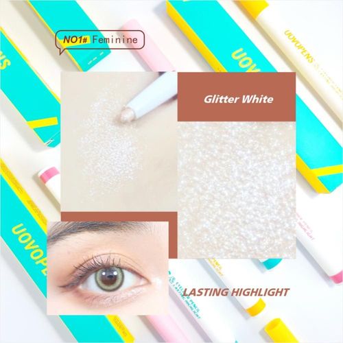 Eyeliner À Paillettes Pivotantes À Tête Unique Haute Lumière Couché Ver À Soie Ombre À Paupières Crème Générale Imperméable À L'eau Résistant À La Transpiration Maquillage Longue Durée 