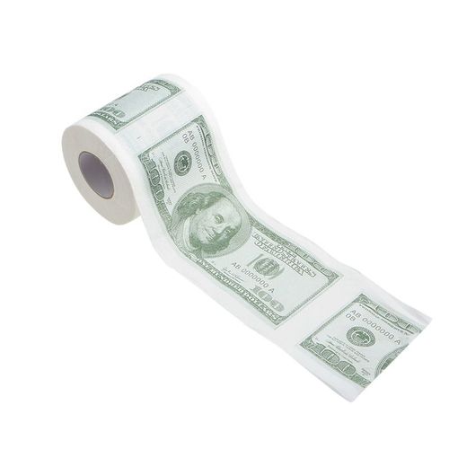 Rouleau De Papier Toilette 1 Rouleau 2 Plis, Nouveauté, Papier Hygiénique Amusant, Imprimé Argent 100 Dollar, Bain, Fournitures De Salle De Bain, Cadeau Pour La Maison 