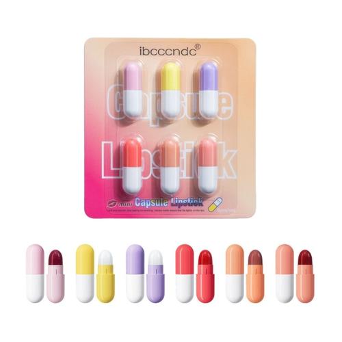 Rouge À Lèvres Velours Mat 6 Couleurs, Mini Capsules, Cosmétique De Beauté, Sans Bavures, Livraison Directe 